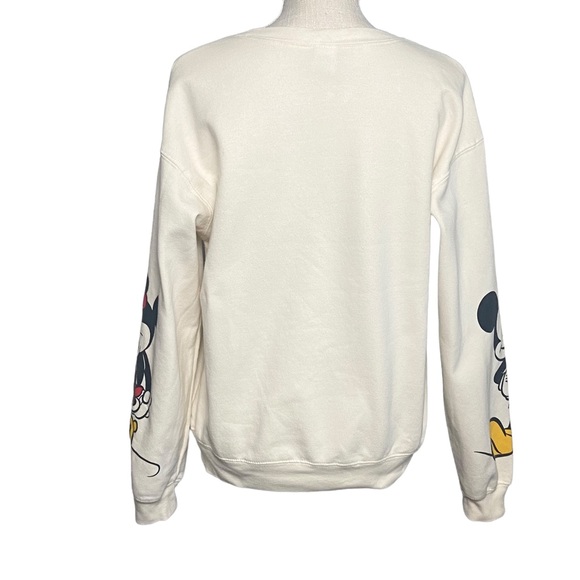Disney Mickey and Minnie Long Sleeve Fleece Sweatshirt Juniors Medium oversized - Picture 2 of 12